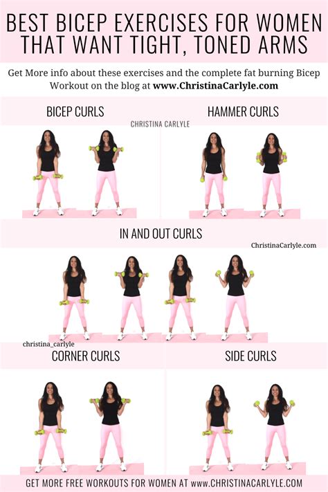 13 Best Biceps Exercises And Workouts For Women Using .